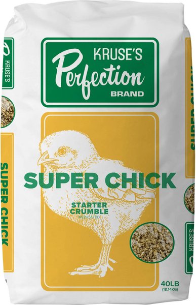 Kruse's Perfection Brand Super Chick Starter Crumble Medicated Chicken Feed, 40-lb bag slide 1 of 5