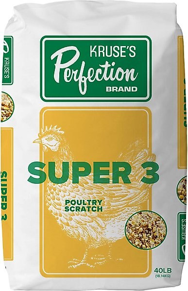 Kruse's Perfection Brand Super 3 Scratch 8% Protein Grain Poultry Feed, 40-lb bag slide 1 of 6