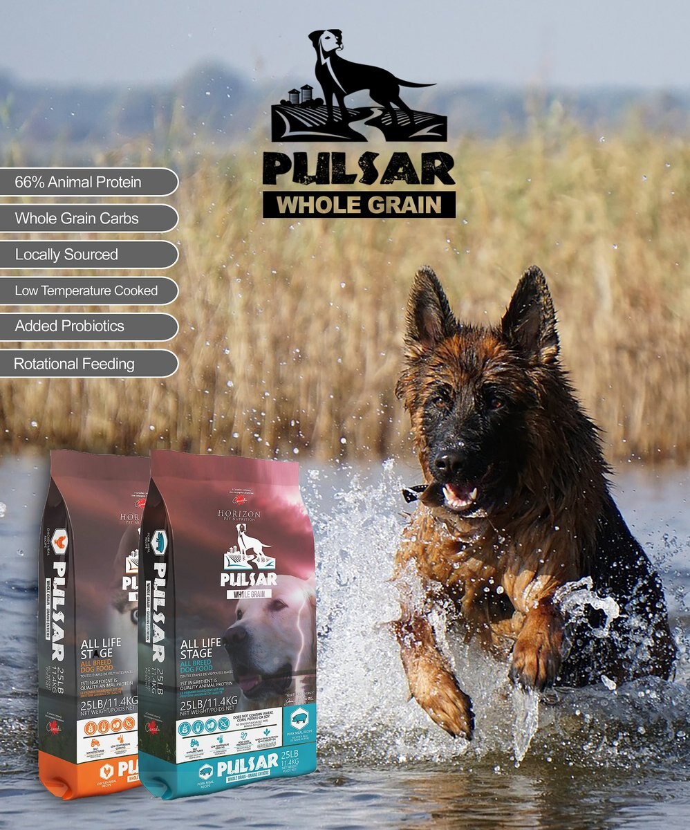 HORIZON Pulsar Whole Grain Pork Recipe Dry Dog Food, 25lb bag