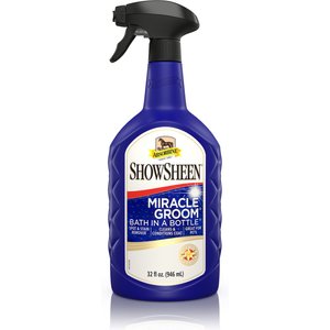 Absorbine ShowSheen Miracle Groom Bath In A Bottle Vitamin E & Vanilla Horse Spot & Stain Remover, 32-oz bottle
