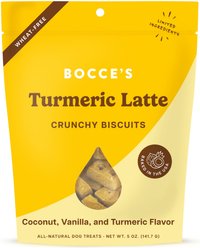 Bocce's Bakery Turmeric Latte Coconut, Vanilla & Turmeric Dog Treats, 5-oz bag