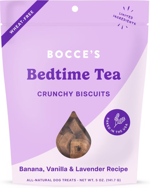 Bocce's Bakery Bedtime Tea Banana, Vanilla & Lavender Dog Treats, 5-oz bag slide 1 of 2