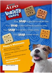 ALPO Variety Snaps Little Bites Beef, Bacon, Cheese & Peanut Butter Dog Treats, 32-oz box slide 2 of 9