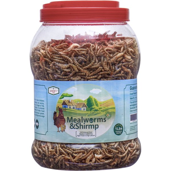 Out of Stock AMZEY Appetizing Natural Dried Crickets & Mealworms, 0.5