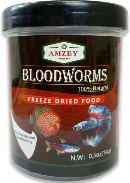 Amzey Bloodworms Freeze-Dried Fish Food