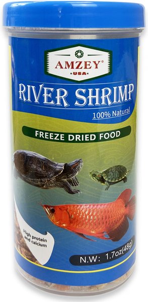 Amzey River Shrimp Freeze-Dried Turtle & Fish Food, 1.7-oz jar slide 1 of 1
