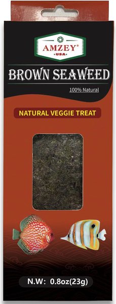 Amzey Brown Seaweed Natural Veggie Fish Treat, 0.8-oz box slide 1 of 1