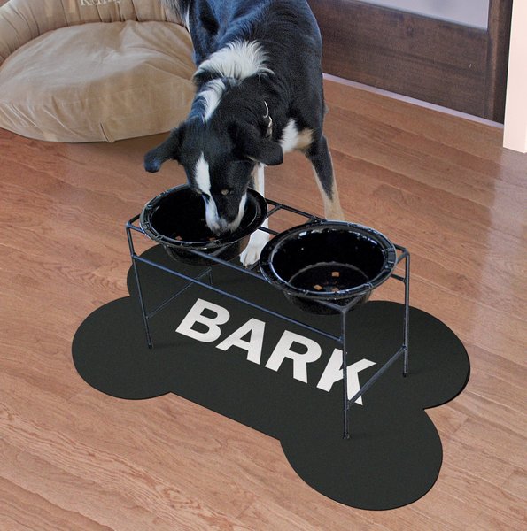Discontinued BUNGALOW FLOORING Bark BoneShaped Dog Dinner Mat, 27 x