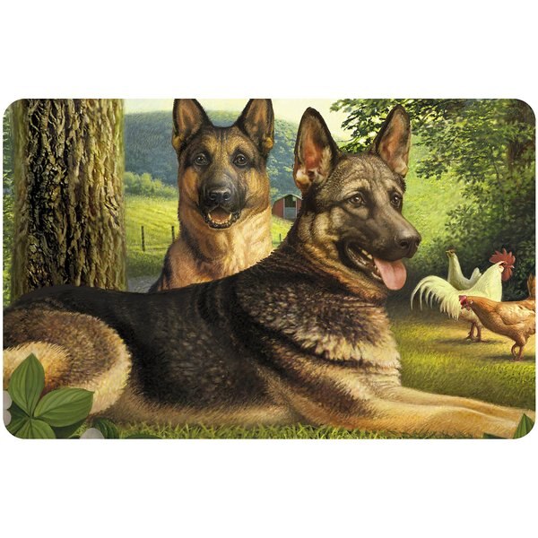 Bungalow Flooring Doggie Bag Dog Dinner Mat, 36 x 23-in