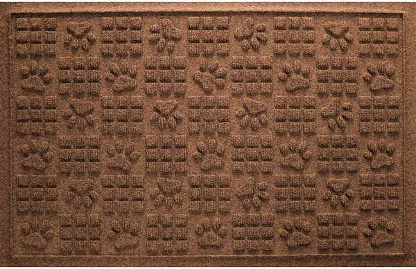 Bungalow Flooring Waterhog Dog Paw Squares Floor Mat, 35 x 23-in, Dark Brown slide 1 of 8