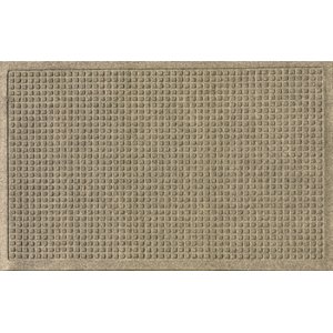 Bungalow Flooring Waterhog Squares Doormat, Camel, 28 x 18-in