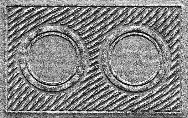 Bungalow Flooring Waterhog Wave Dog Dinner Mat, 27 x 18-in, Medium Gray slide 1 of 3