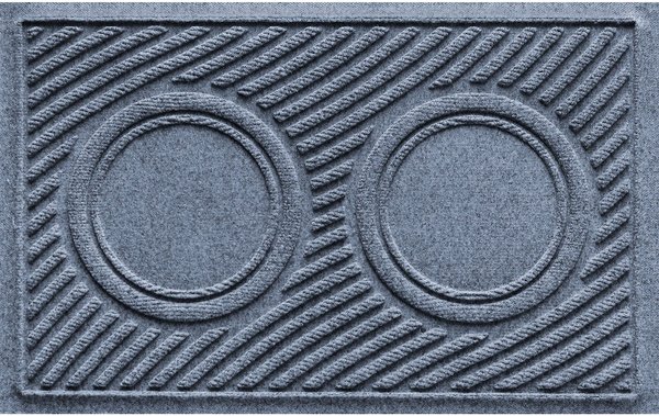 Bungalow Flooring Waterhog Wave Dog Dinner Mat, 27 x 18-in, Bluestone slide 1 of 3