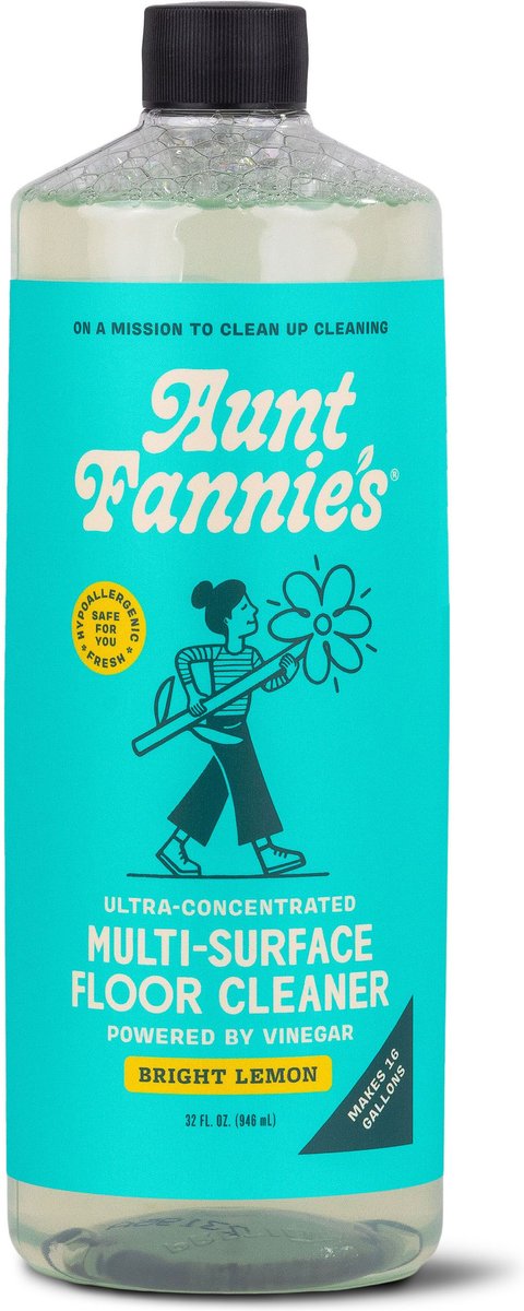 Aunt Fannie's Vinegar Wash Concentrate Bright Lemon Floor Cleaner