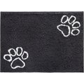 Frisco Microfiber Chenille Paw Print Doormat, Gray