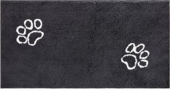 Frisco Microfiber Chenille Paw Print Doormat Runner, Gray