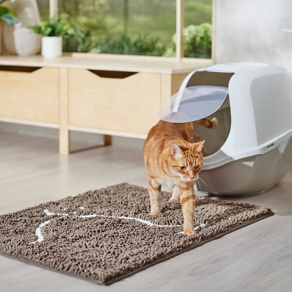 Frisco Microfiber Chenille Cat Silhouette Litter Mat