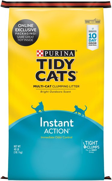 Discontinued Tidy Cats Instant Action Scented Clumping Clay Cat Litter 40 Lb Bag 1853