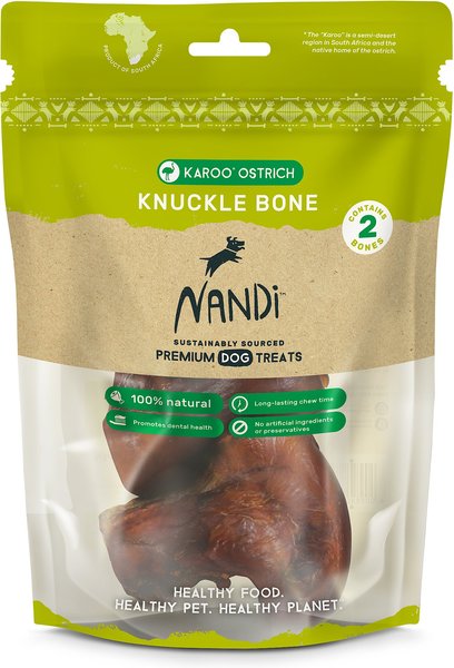 Nandi Karoo Ostrich Knuckle Bone Dog Treats, 2 count slide 1 of 3