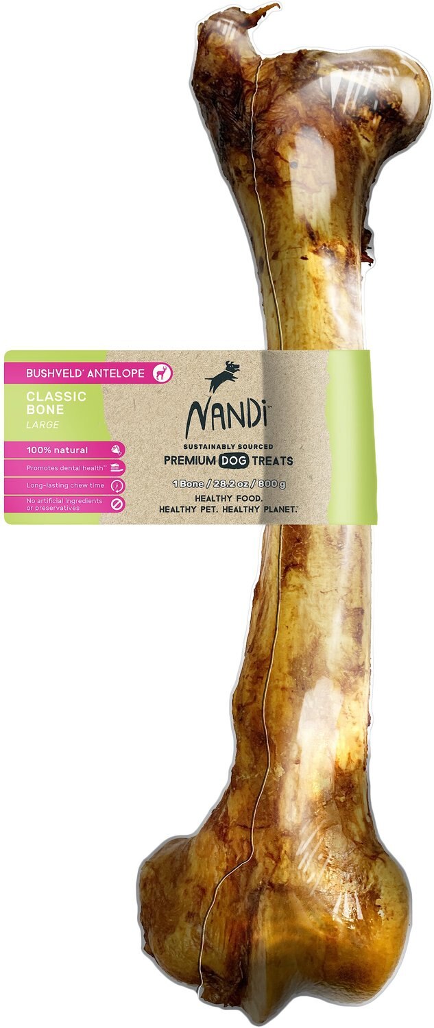 Nandi Bushveld Antelope Classic Bone Dog Treat, Medium