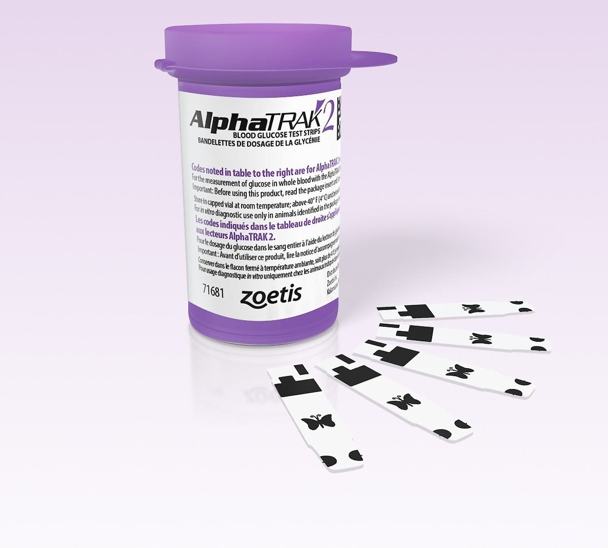 ALPHATRAK 2 Blood Glucose Monitoring System Starter Kit for Dogs & Cats, 50 strips