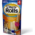 Inaba Churu Rolls Chicken Recipe wraps Chicken Recipe Grain-Free Cat Treats, 0.35-oz, pack of 4
