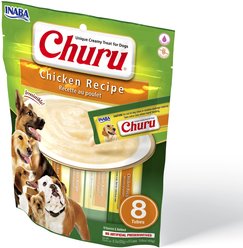 Inaba Churu Chicken Recipe Grain-Free Lickable Dog Treat, 0.7-oz, pack of 8