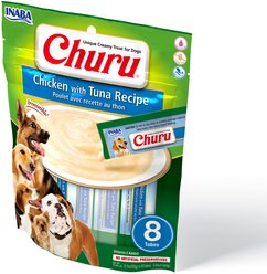 Inaba Churu Chicken with Tuna Recipe Grain-Free Lickable Dog Food Treat, 0.7-oz, pack of 8