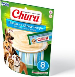 Inaba Churu Chicken with Cheese Recipe Grain-Free Lickable Dog Treat, 0.7-oz, pack of 8