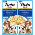Inaba Twin Packs Chicken with Vegetables & Cheese Recipe in Chicken Broth Grain-Free Dog Food Topper, 1.4-oz, pack of 2
