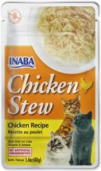 Inaba Chicken Stew Chicken Recipe Grain-Free Cat Food Topper, 1.4-oz pouch
