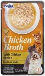 Inaba Chicken Broth Chicken Recipe Grain-Free Cat Food Topper, 1.76-oz pouch