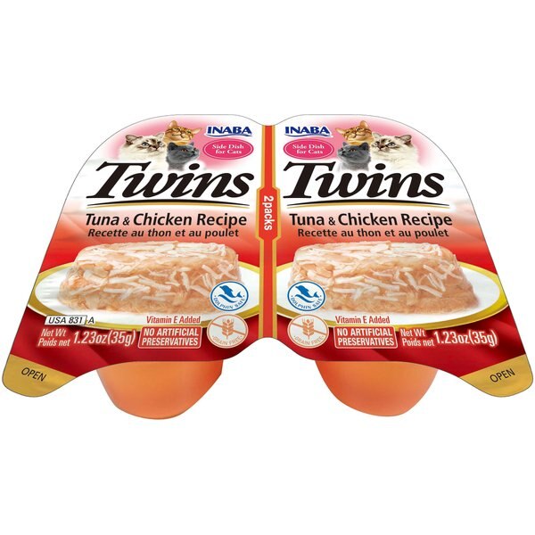 Inaba Chicken Stew Chicken & Tuna Recipe Grain-Free Cat Food Topper, 1.4-oz pouch