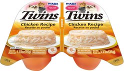 Inaba Twins Chicken Recipe Grain-Free Cat Food Topper, 1.23-oz, pack of 2