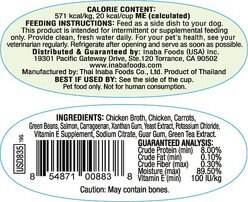 Inaba Twins Chicken with Vegetables & Salmon Recipe Grain-Free Dog Food Topper, 1.23-oz, pack of 2 slide 2 of 2
