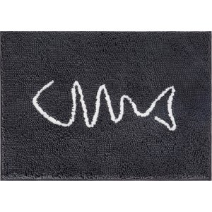 FRISCO Microfiber Chenille Paw Print Doormat, Gray 
