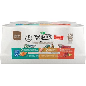 Purina Beyond Natural Pate Ground Entrees Wet Dog Food Variety Pack, 13-oz, case of 12