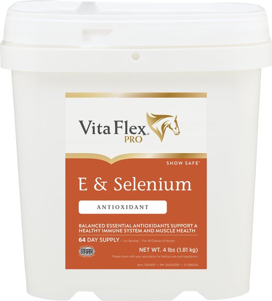 Vita Flex E & Selenium Vitamin E Powder Horse Supplement, 4-lb bucket slide 1 of 8