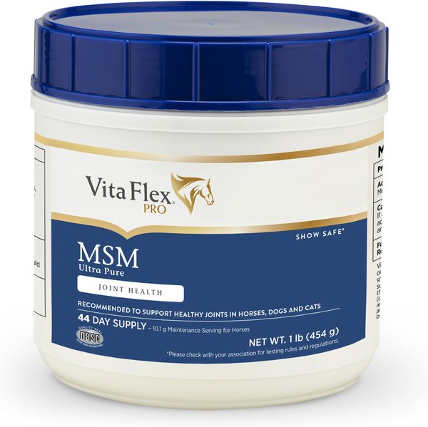 Vita Flex Pro MSM Ultra Pure Joint Support Powder Dog, Cat & Powder Horse, 1-lb bucket slide 1 of 5