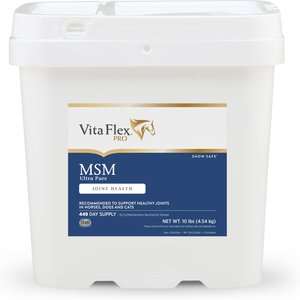 Vita Flex MSM Ultra Pure Joint Support Powder Dog, Cat & Horse Supplement, 10-lb bucket