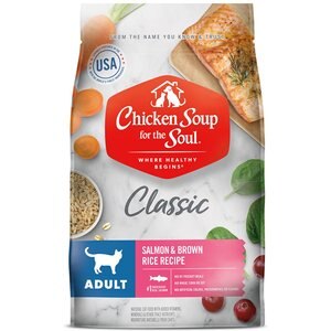 Chicken Soup for the Soul Classic Salmon & Brown Rice Recipe Adult Cat Dry Food, 4.5-lb bag
