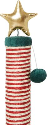 Show full view: Frisco Holiday 29.5-in Candy Cane Sisal Cat Scratching Post with Toy slide 5 of 8