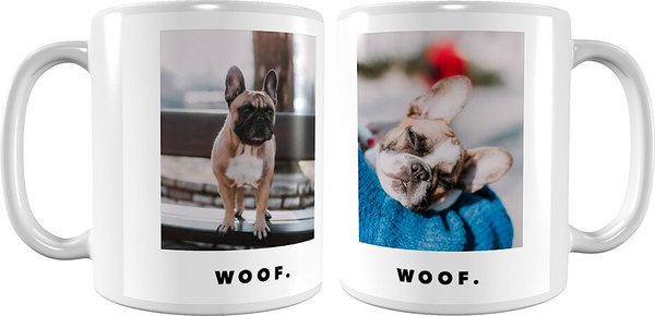 Frisco "Minimalistic Woof" White Personalized Coffee Mug, 11-oz slide 1 of 5