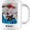Show in main carousel: Frisco "Minimalistic Woof" White Personalized Coffee Mug, 11-oz slide 4 of 6