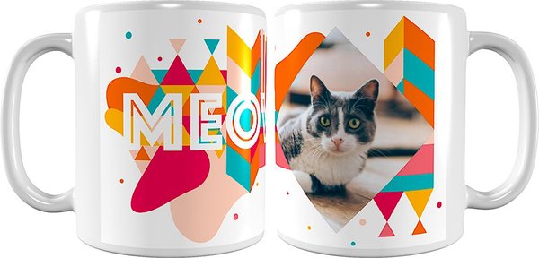 Frisco "Colorful Meow" White Personalized Coffee Mug, 11-oz slide 1 of 5