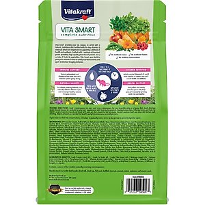 Vitakraft Vita Smart Complete Nutrition Premium Fortified Blend with Ancient Grains Gerbil, Rat & Mouse Food, 2-lb bag