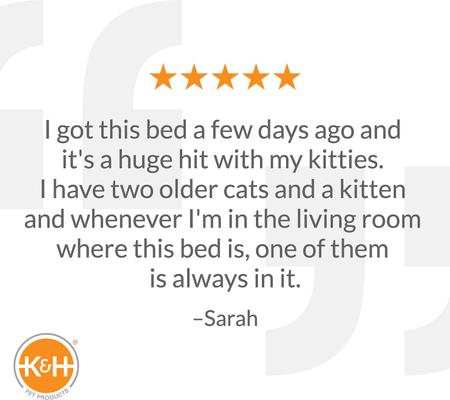 Show full view: K&H Pet Products Thermo-Lookout Cat Bed, Gray slide 9 of 11