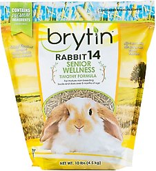 Brytin Rabbit 14 Senior Wellness Timothy Formula Pellet Adult Rabbit Food, 10-lb bag