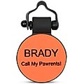 SiliDog The Silent Dog Tag Silicone Circle Personalized Dog & Cat ID Tag, Orange