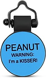 SiliDog The Silent Dog Tag Silicone Circle Personalized Dog & Cat ID Tag, Blue slide 1 of 3